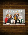 'Furends' Personalized 4 Pet Mini Portrait