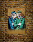 'The Golfers' Personalized 2 Pet Mini Portrait