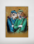 'The Golfers' Personalized 2 Pet Mini Portrait