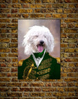 'The Green Admiral' Personalized Pet Mini Portrait