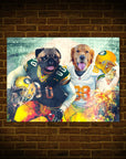 'Green Bay Doggos' Personalized 2 Pet Mini Portrait