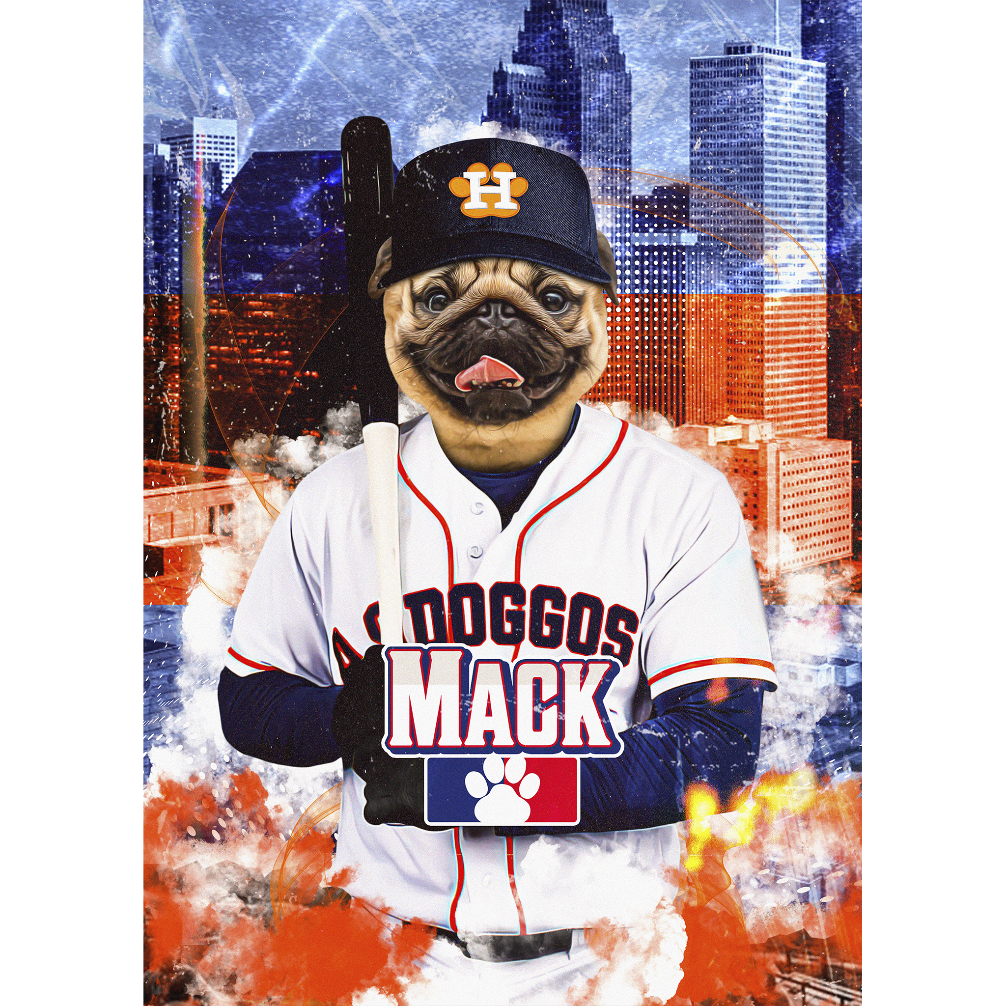 &#39;Houston Astro Doggos&#39; Digital Portrait