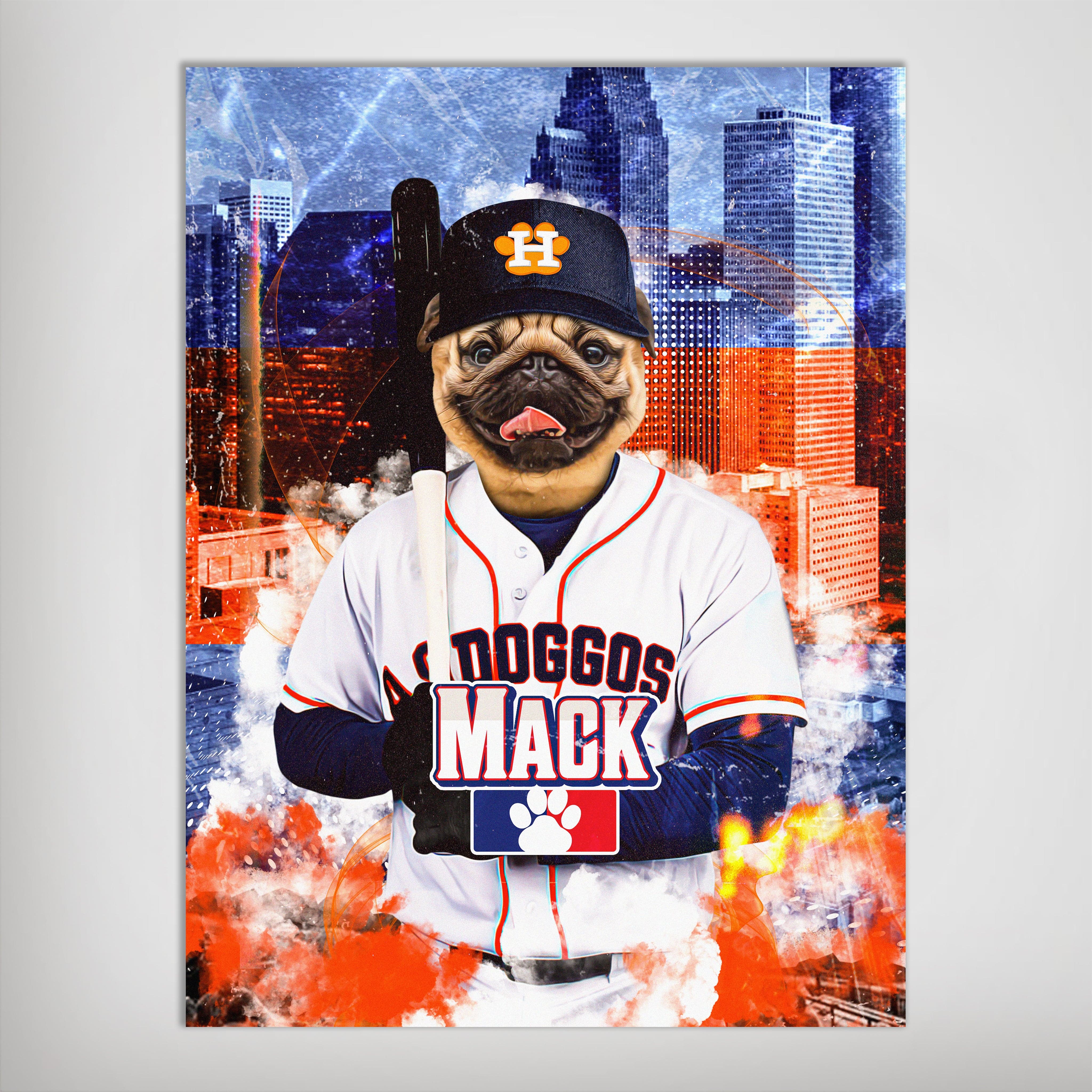&#39;Houston Astro Doggos&#39; Personalized Pet Poster