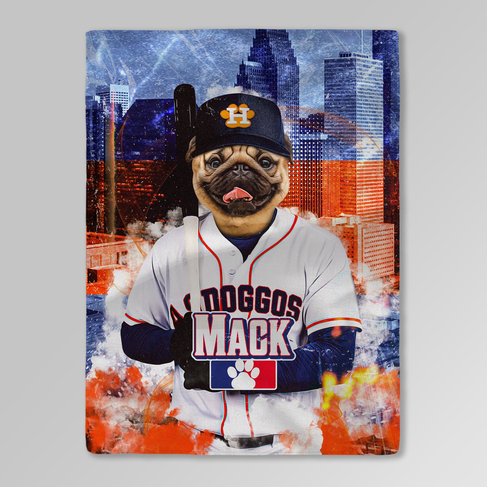 &#39;Houston Astro Doggos&#39; Personalized Pet Blanket