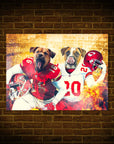 'Kansas City Doggos' Personalized 2 Pet Mini Portrait