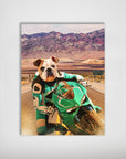 'Kawadawgi Rider' Personalized Pet Mini Portrait