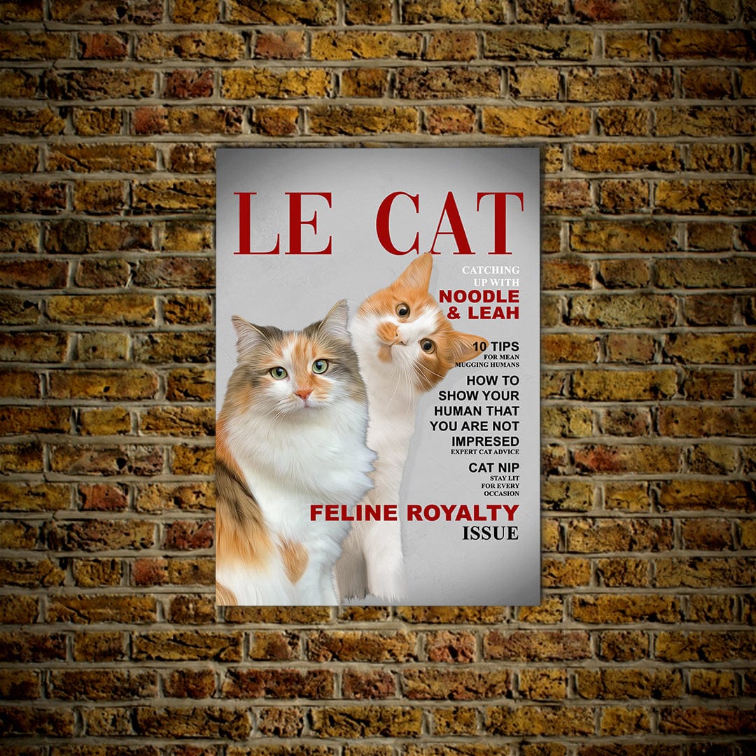 &#39;Le Cat&#39; Personalized 2 Pet Poster