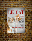 Póster personalizado para 2 mascotas 'Le Cat'