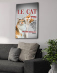 'Le Cat' Personalized 2 Pet Canvas