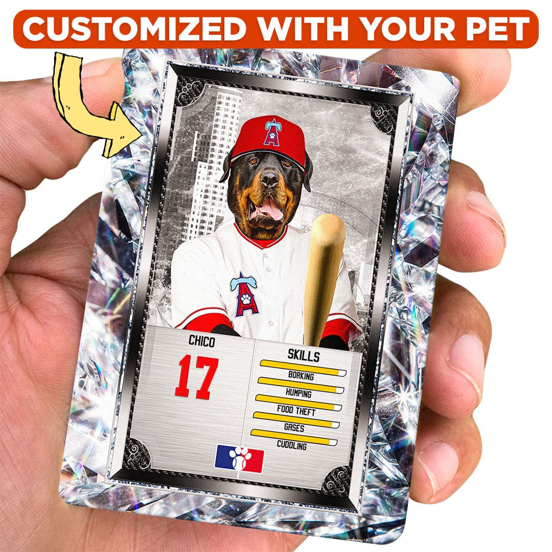 Los Angeles Angel Paws' Personalized Pet Baseball Trading Card – doggovinci