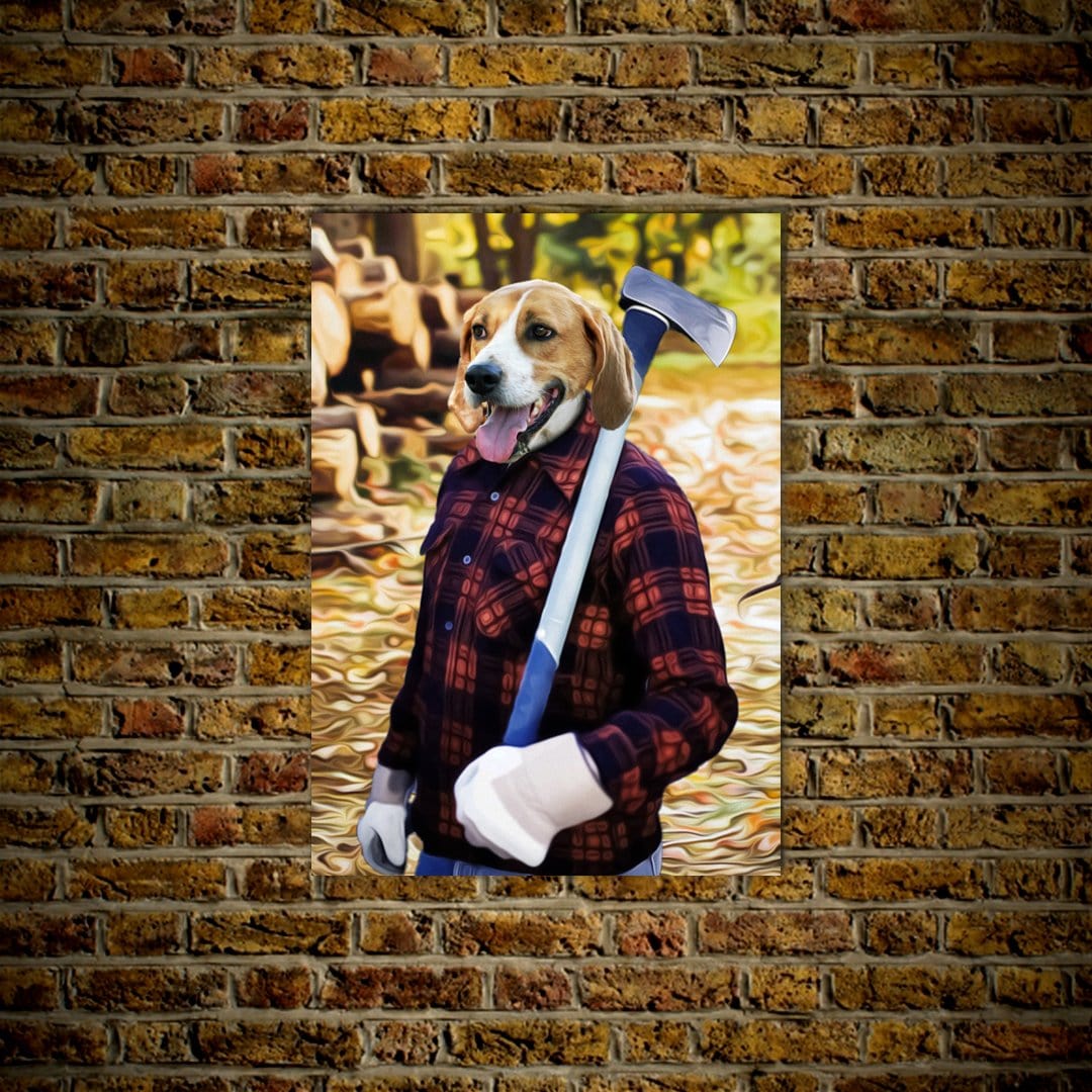 &#39;The Lumberjack&#39; Personalized Pet Mini Portrait