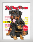 'Rolling Bone' Personalized 2 Pet Poster
