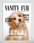 'Vanity Fur' Personalized Pet Mini Portrait