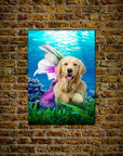 'The Mermaid' Personalized Pet Mini Portrait