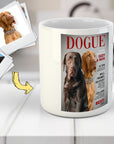 Taza personalizada para 2 mascotas 'Dogue'