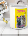 Taza personalizada para 2 mascotas 'Catmopolitan'