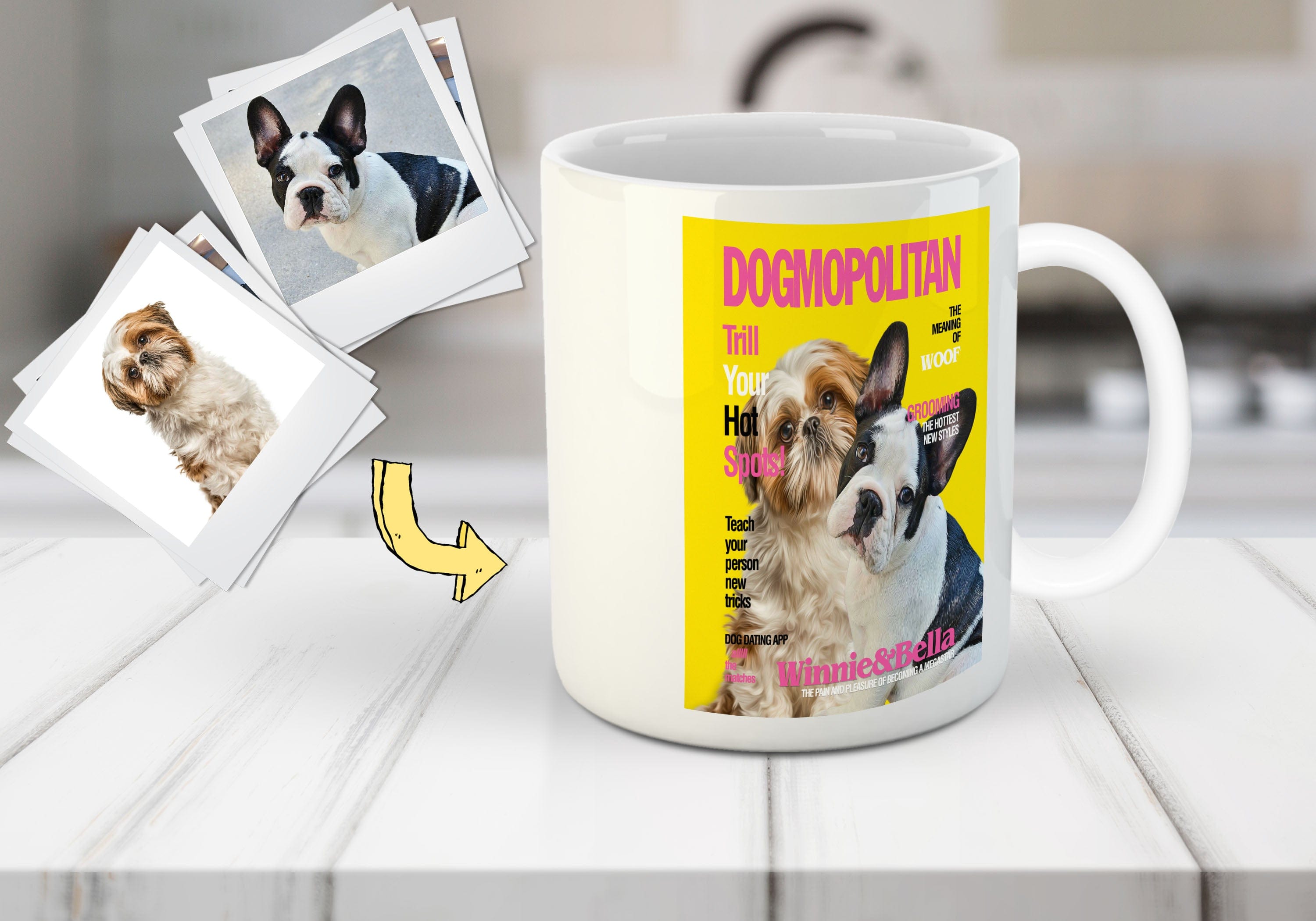 &#39;Dogmopolitan&#39; Personalized 2 Pet Mug