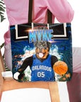 Personalized 'Orlandog Magic' tote bag with a custom Rottweiler pet portrait in a basketball jersey.