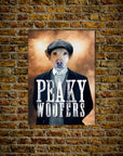 'Peaky Woofers' Personalized Dog Mini Portrait