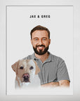 Personalized Modern Pet & Human Mini Portrait