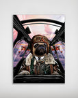 'The Pilot' Personalized Dog Mini Portrait