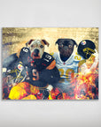 'Pittsburgh Doggos' Personalized 2 Pet Mini Portrait