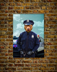 'The Police Officer' Personalized Dog Mini Portrait