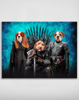 'Game of Bones' Personalized 3 Pet Mini Portrait