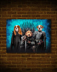 'Game of Bones' Personalized 3 Pet Mini Portrait