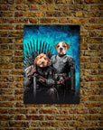 'Game of Bones' Personalized 2 Pet Mini Portrait