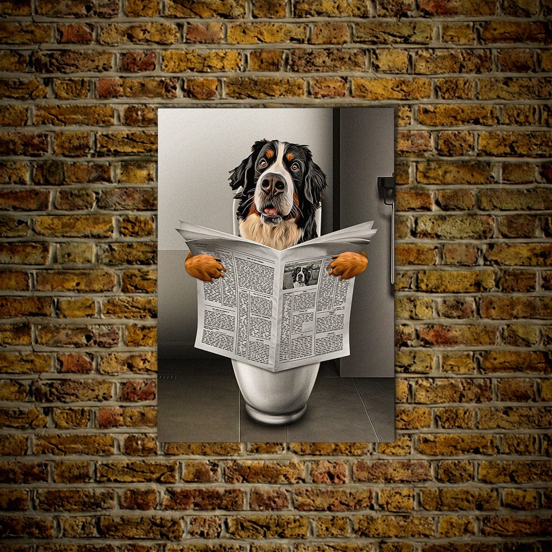 &#39;The Throne&#39;  Personalized Bathroom Dog Poster