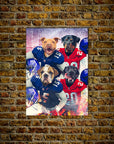 'New York Doggos' Personalized 4 Pet Poster