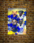 'Los Angeles Doggos' Personalized 4 Pet Poster