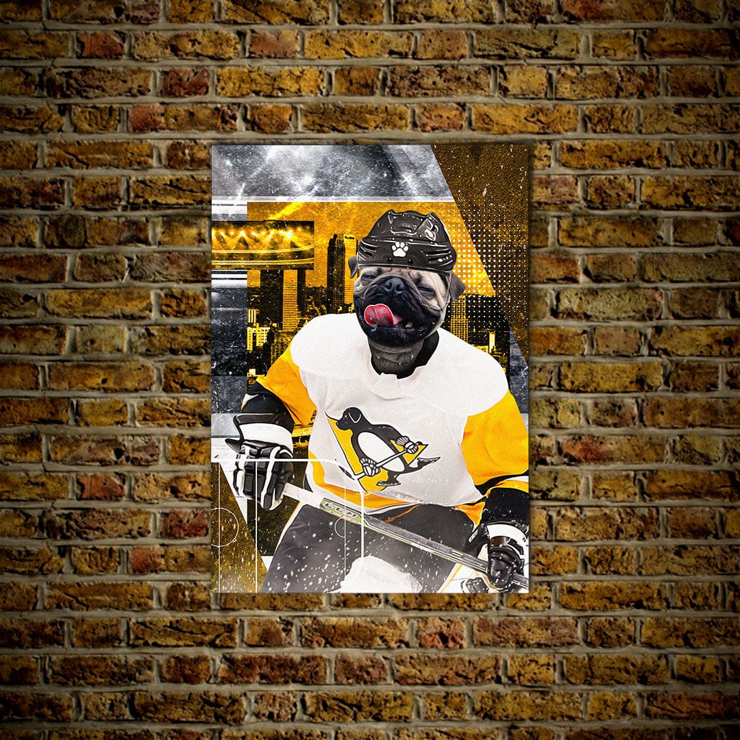 &#39;Pittsburgh Doggos Hockey&#39; Personalized Pet Poster