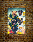 'Green Bay Doggos' Personalized 4 Pet Poster
