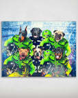 Póster Personalizado para 6 mascotas 'Seattle Doggos'