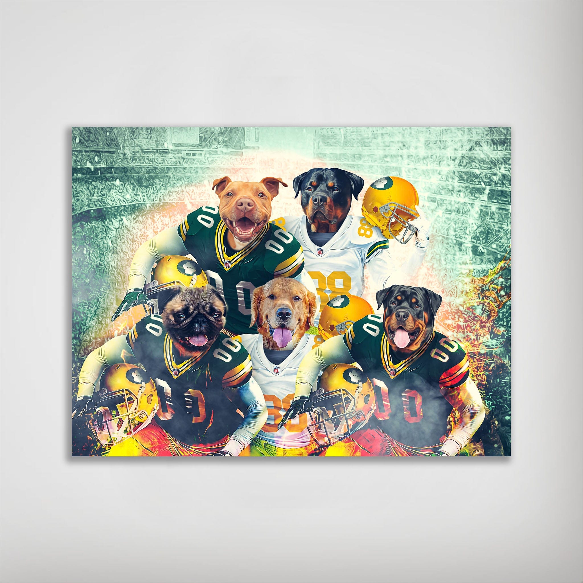 &#39;Green Bay Doggos&#39; Personalized 5 Pet Poster