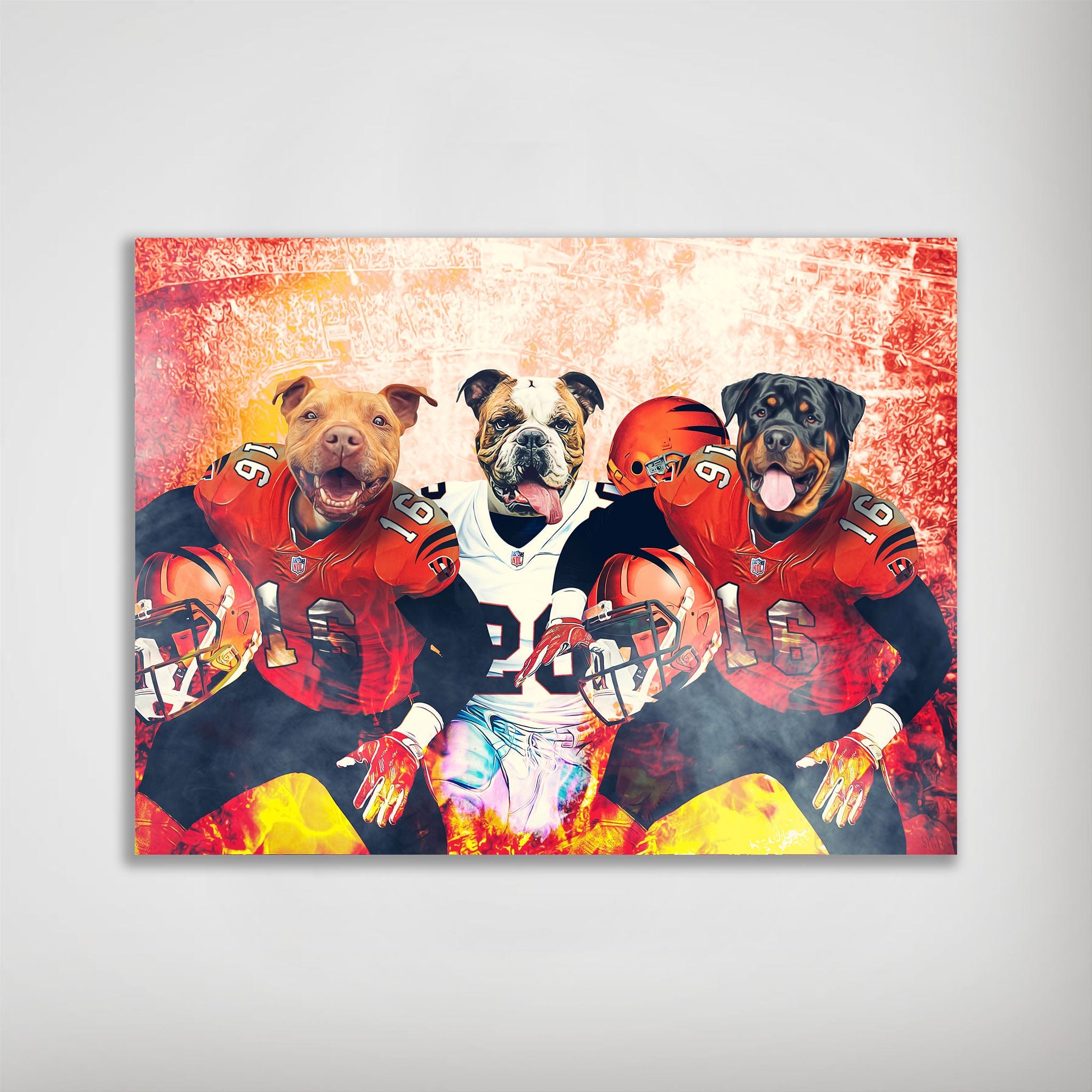 &#39;Cincinnati Doggos&#39; Personalized 3 Pet Poster