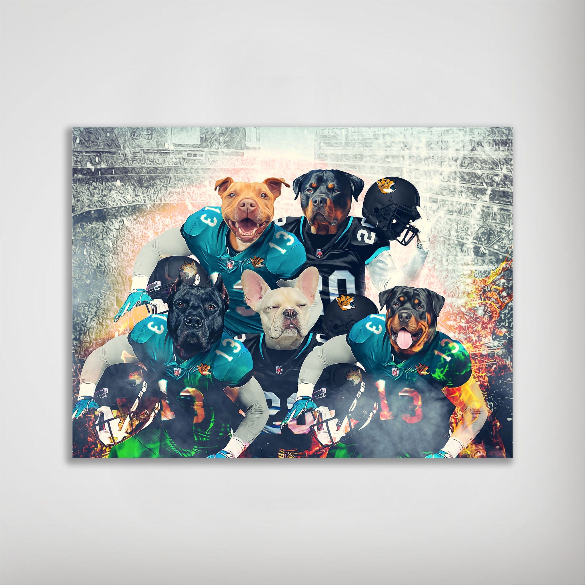 &#39;Jacksonville Doggos&#39; Personalized 5 Pet Poster
