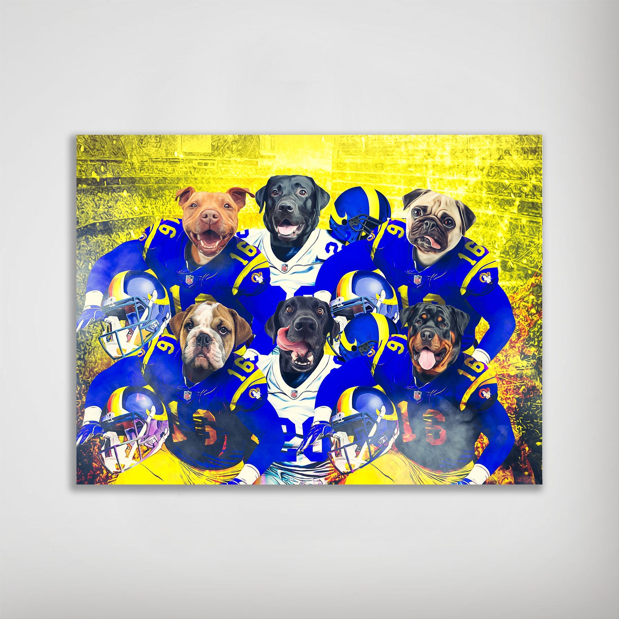 &#39;Los Angeles Doggos&#39; Personalized 6 Pet Poster