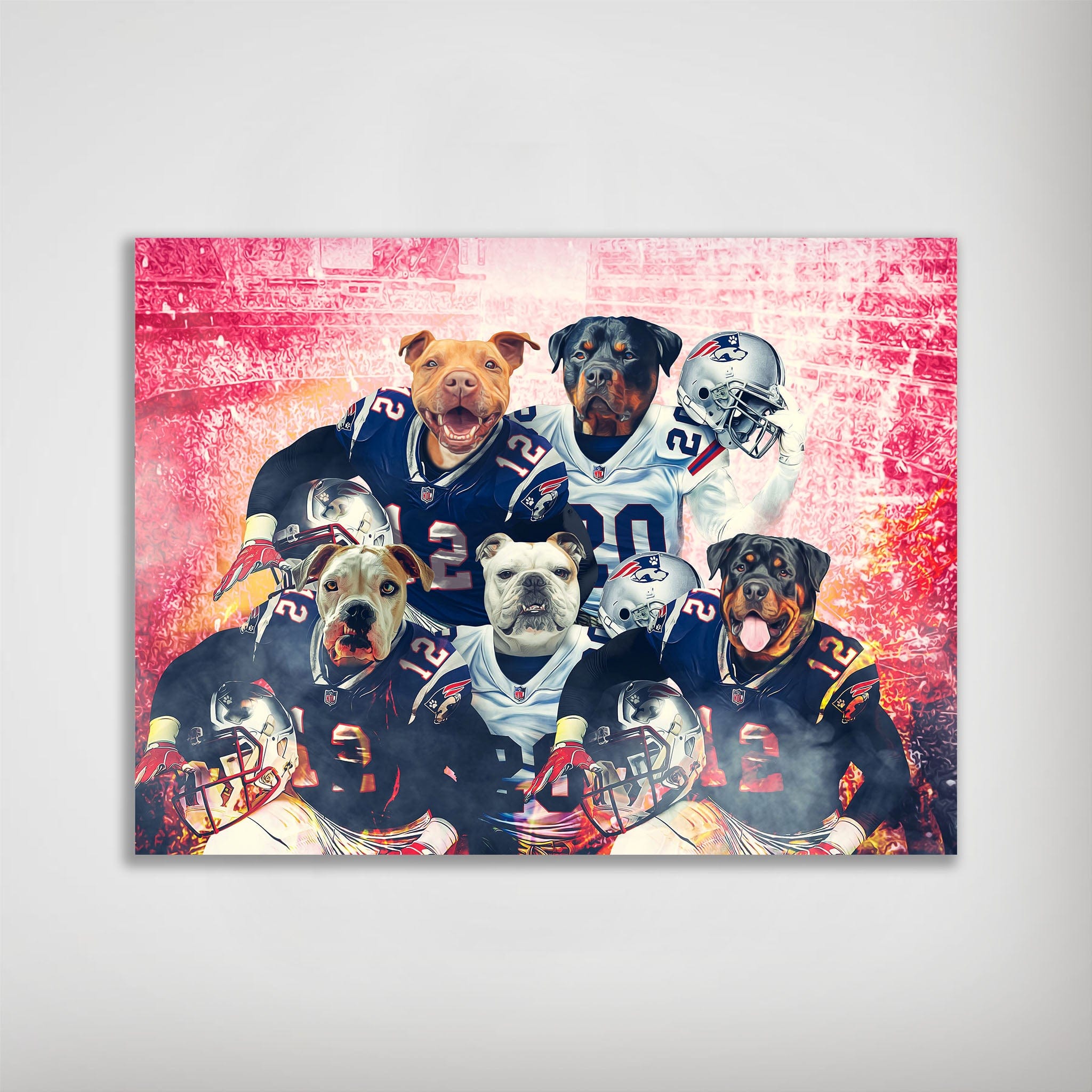 &#39;New England Doggos&#39; Personalized 5 Pet Poster