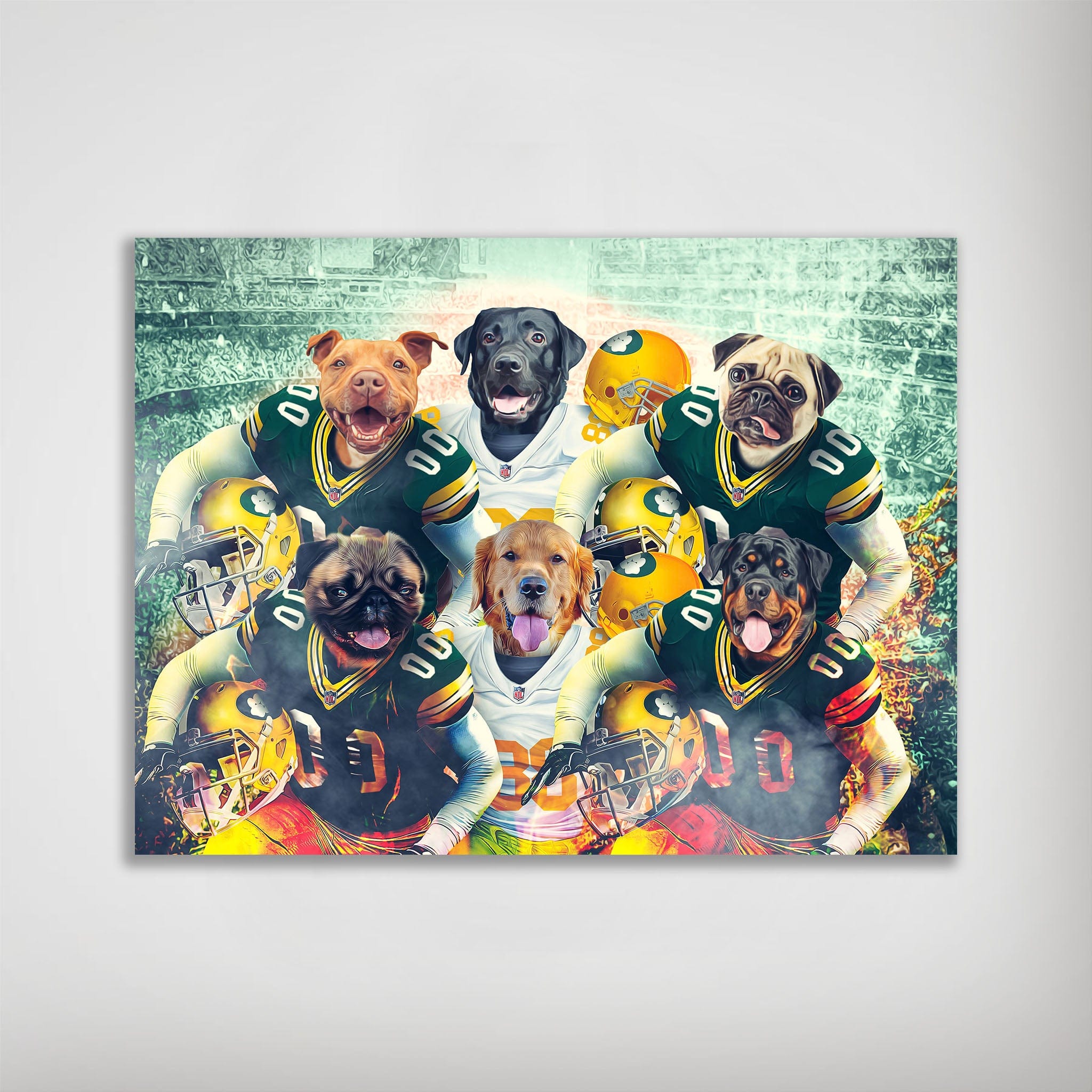 &#39;Green Bay Doggos&#39; Personalized 6 Pet Poster