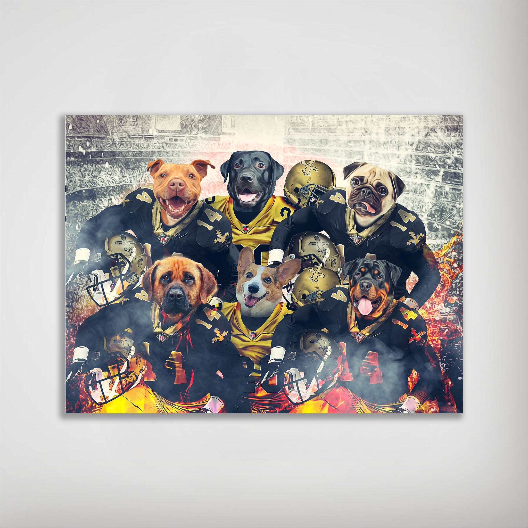 &#39;New Orleans Doggos&#39; Personalized 6 Pet Poster