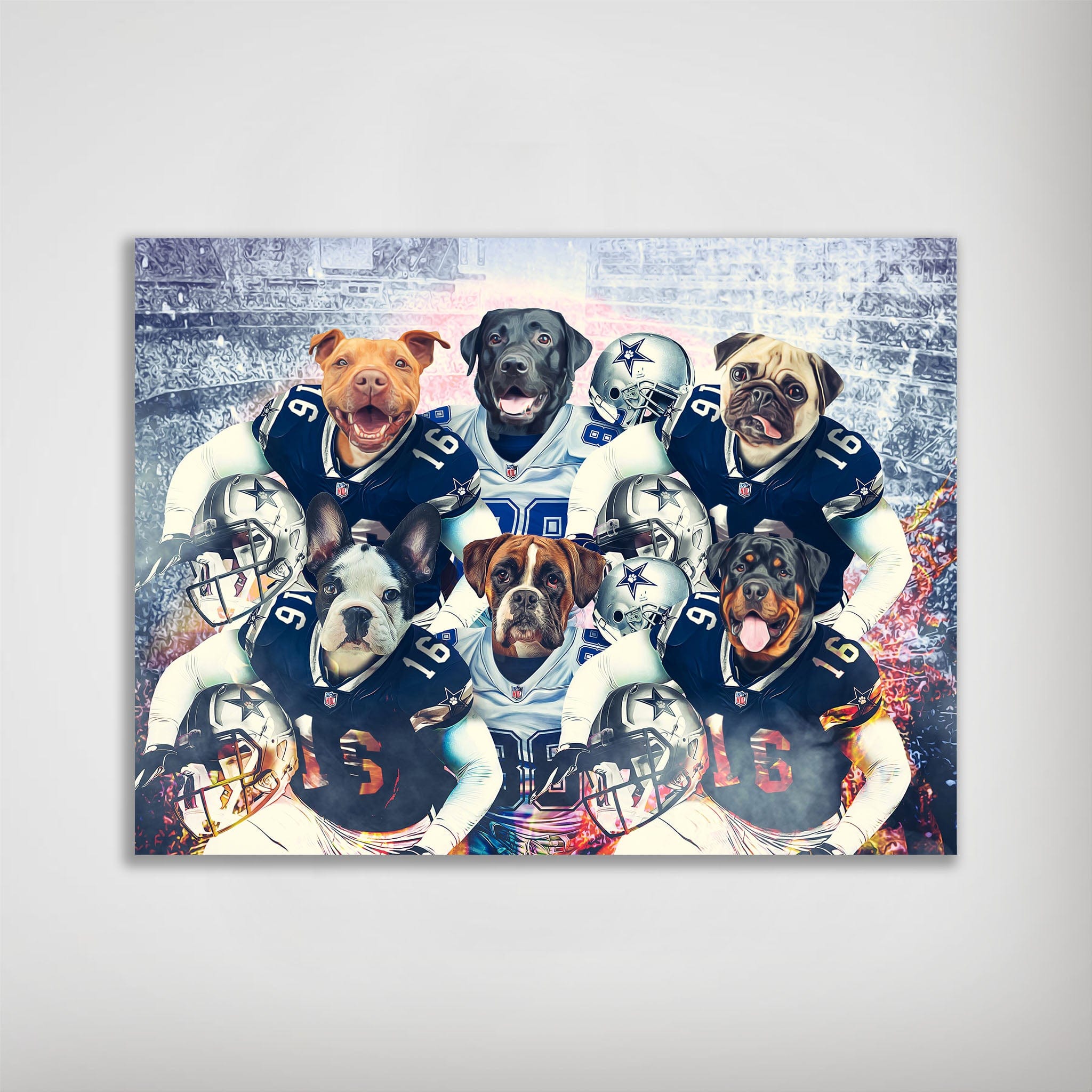 &#39;Dallas Doggos&#39; Personalized 6 Pet Poster