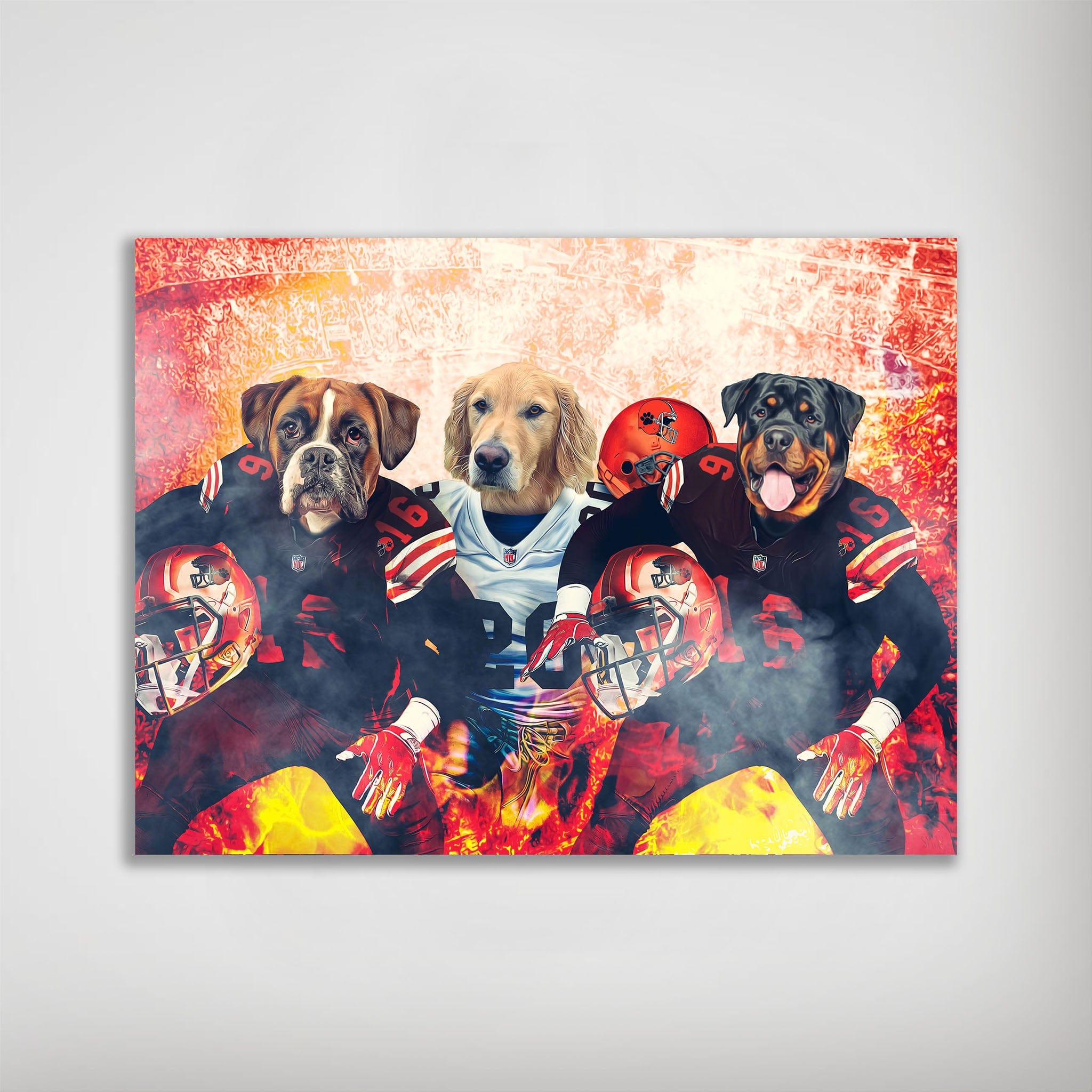 &#39;Cleveland Doggos&#39; Personalized 3 Pet Poster