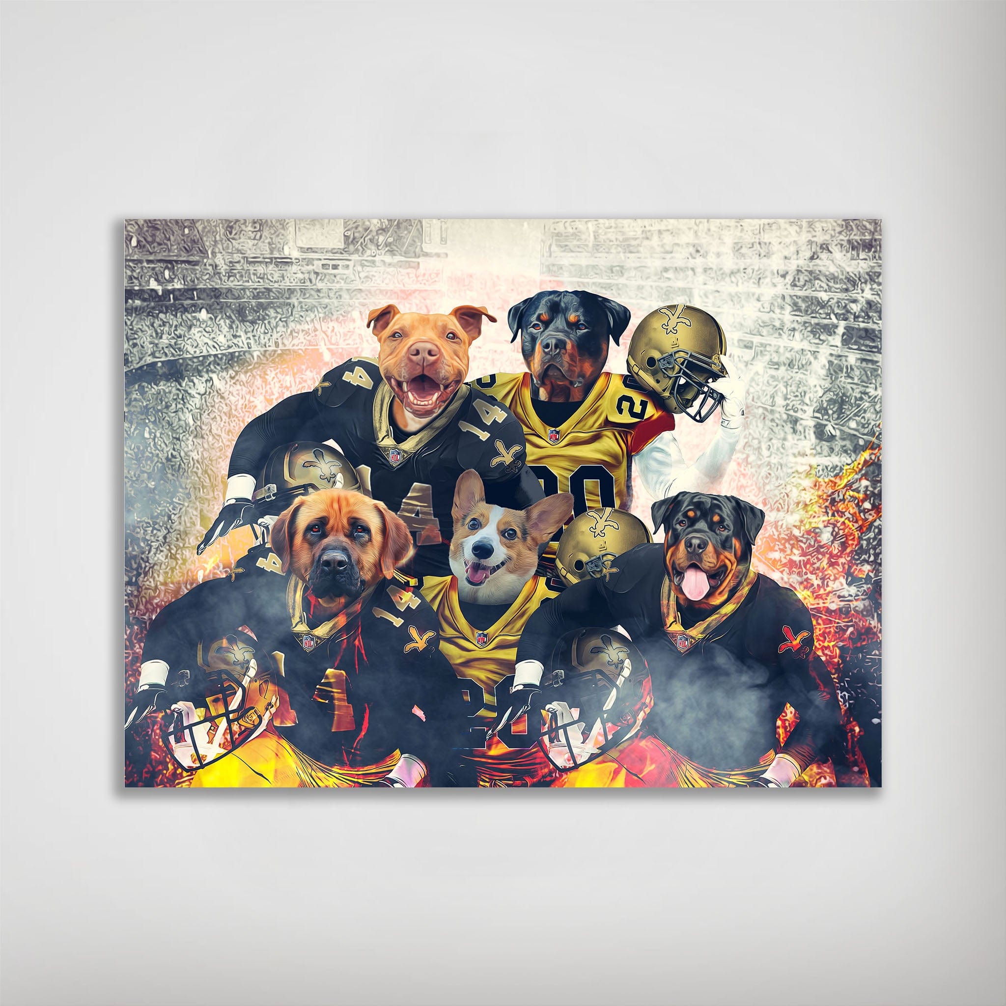 &#39;New Orleans Doggos&#39; Personalized 5 Pet Poster
