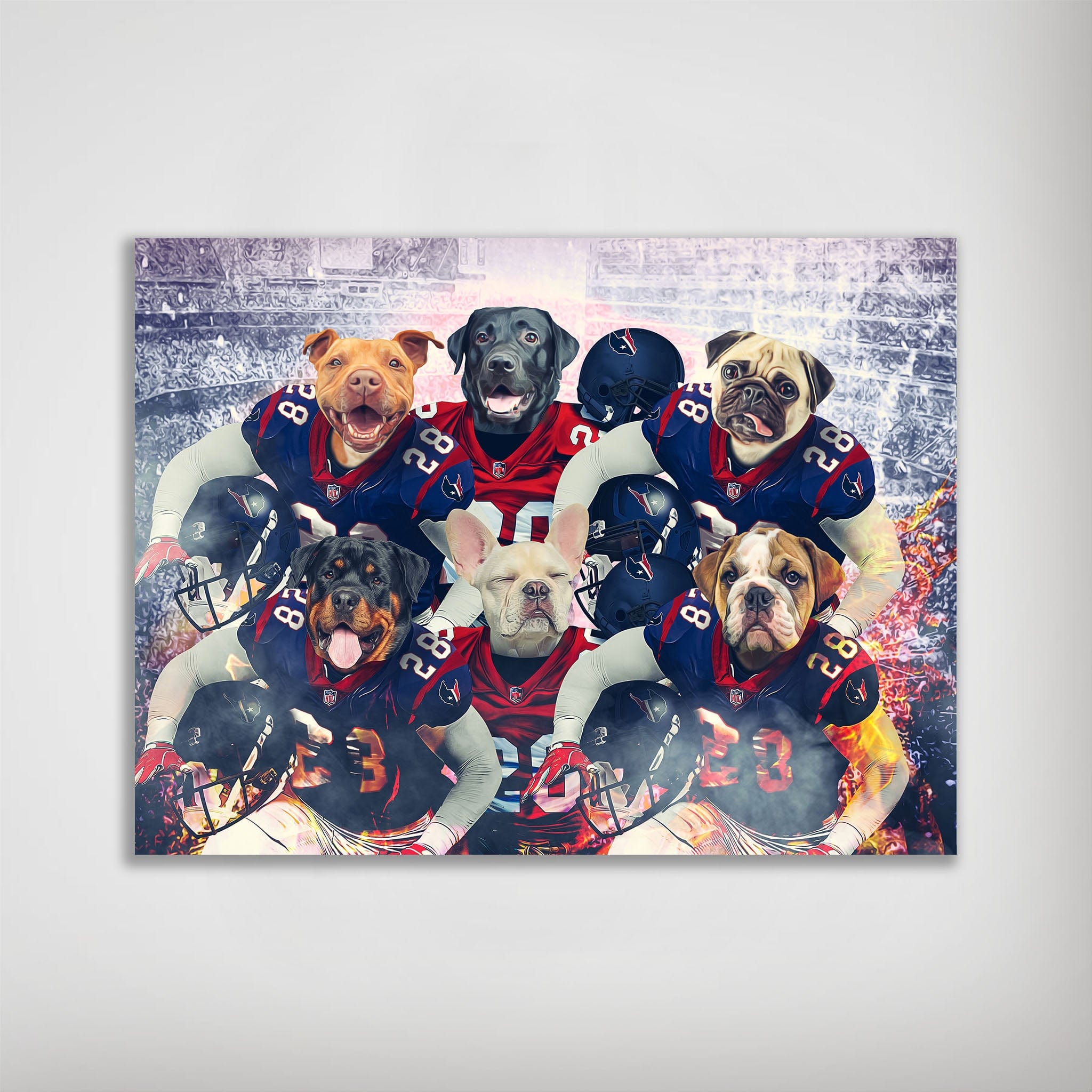 &#39;Houston Doggos&#39; Personalized 6 Pet Poster