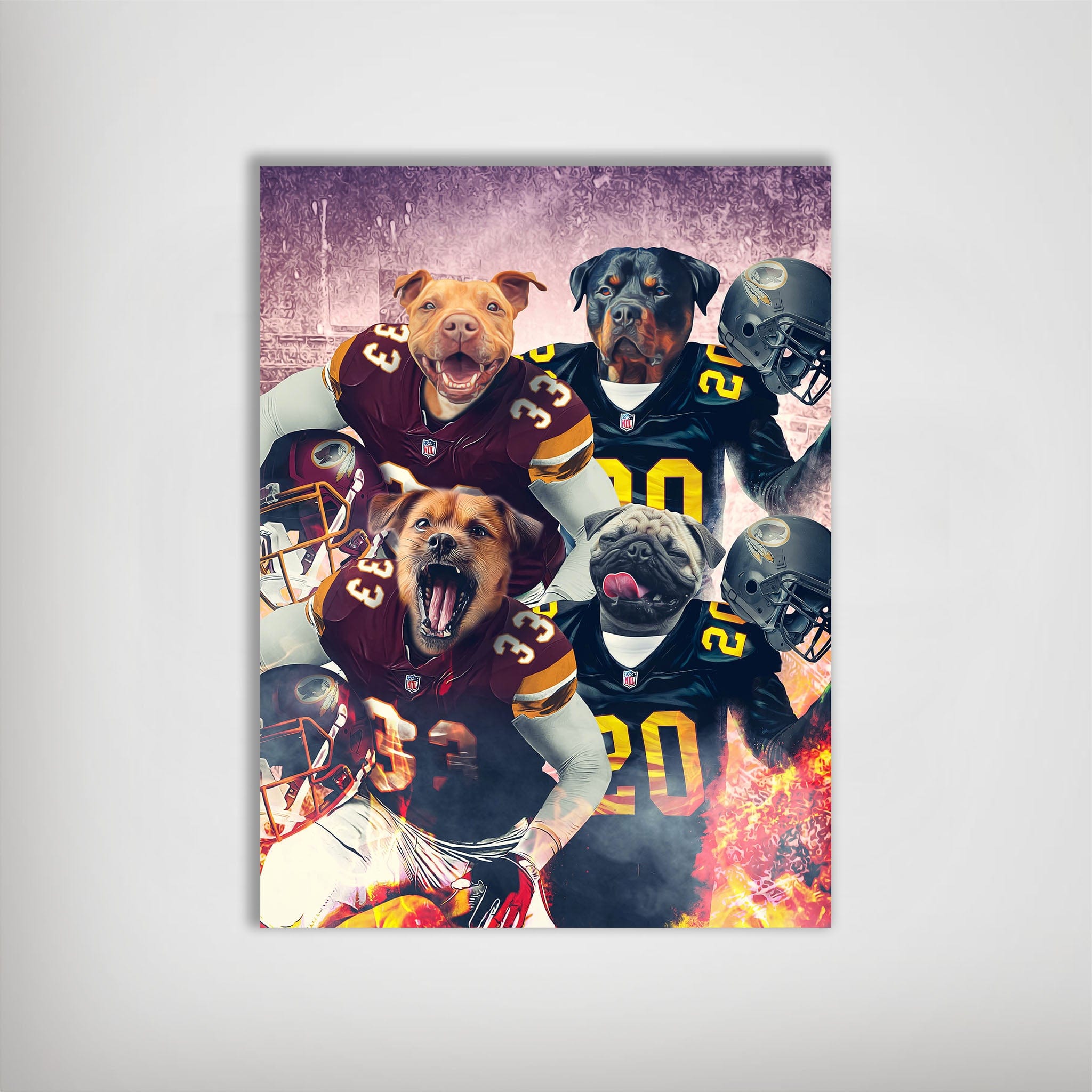 &#39;Washington Doggos&#39; Personalized 4 Pet Poster