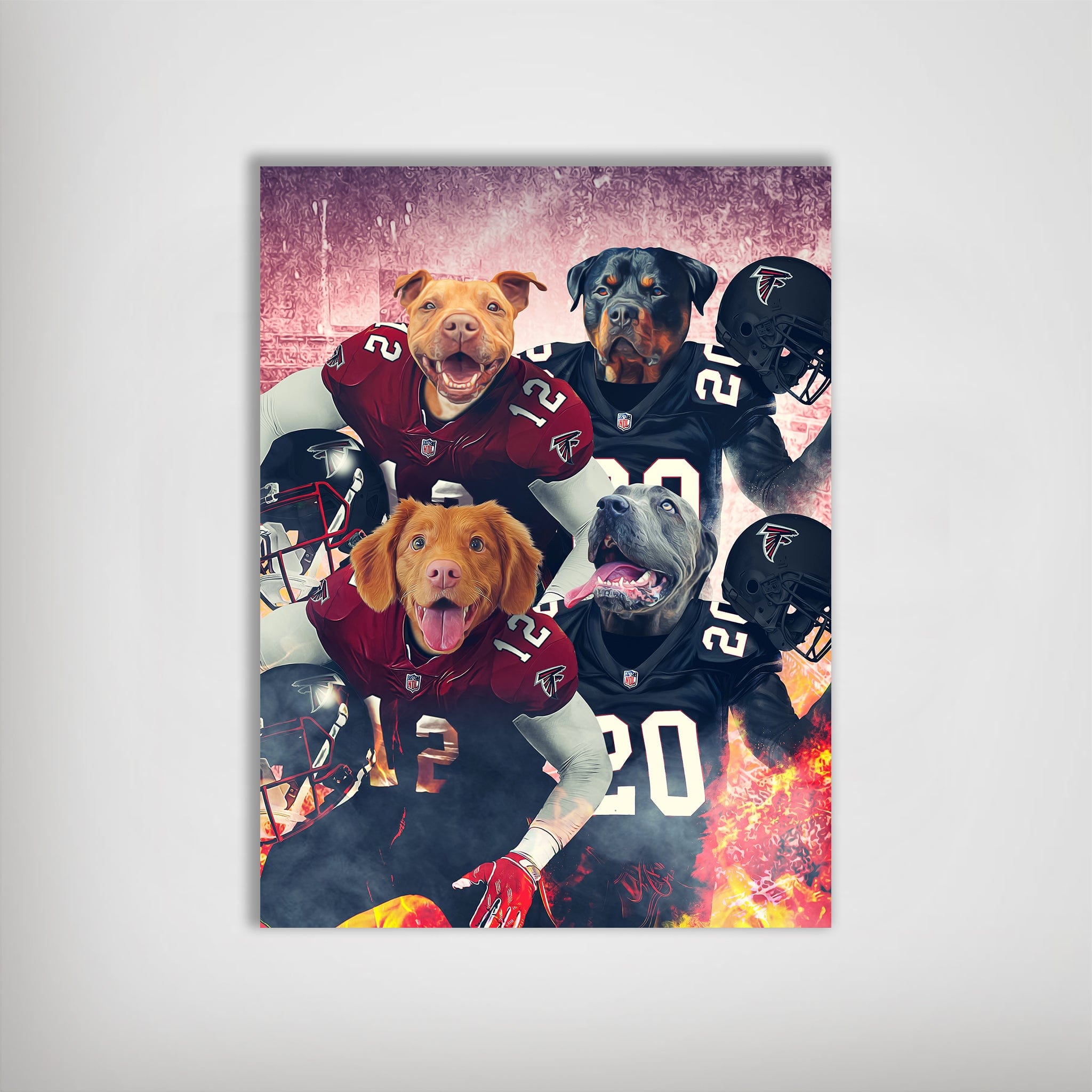 &#39;Atlanta Doggos&#39; Personalized 4 Pet Poster