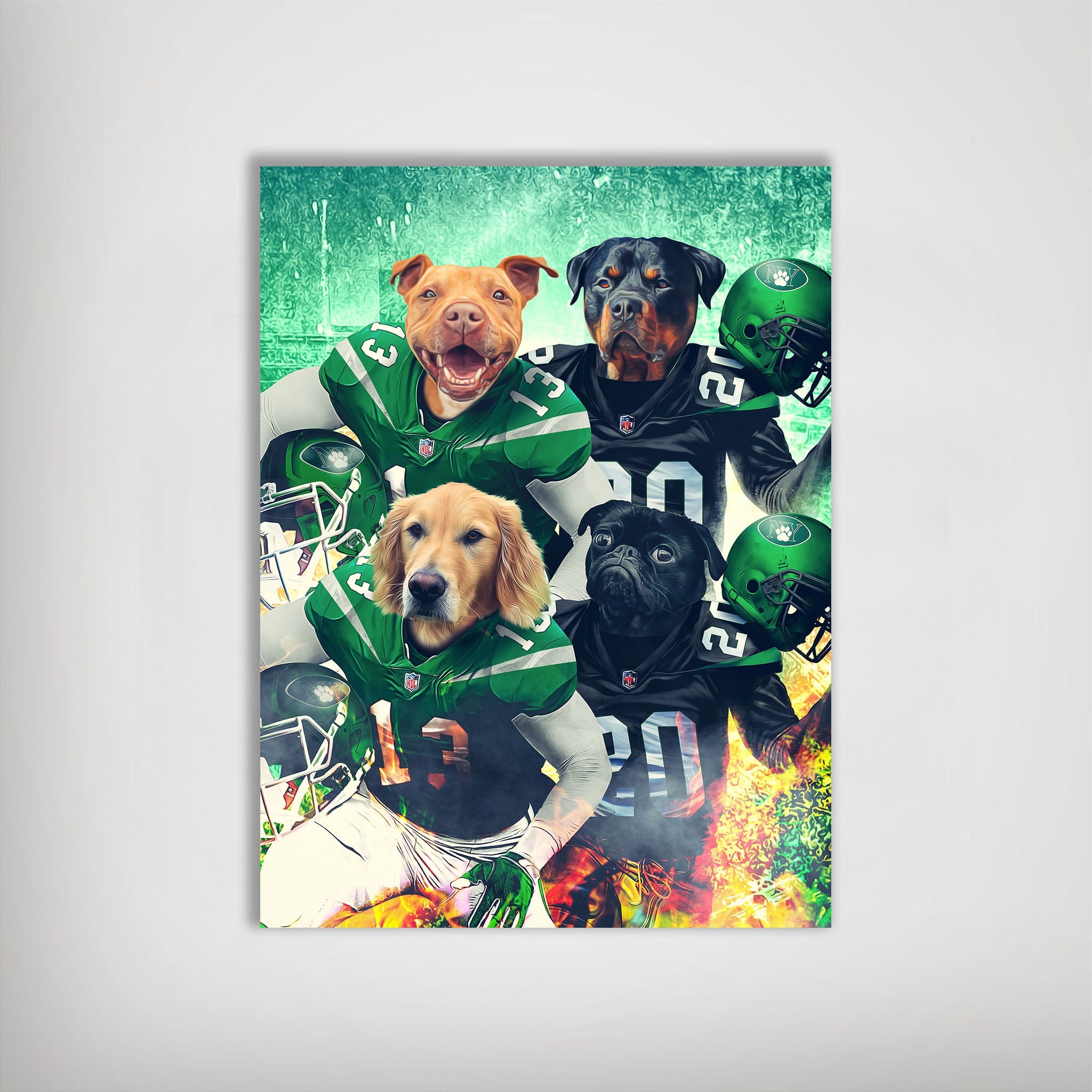 &#39;New York Jet-Doggos&#39; Personalized 4 Pet Poster